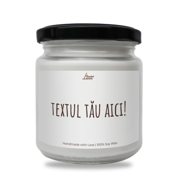 textul tau aici! Lumanare parfumata din soia