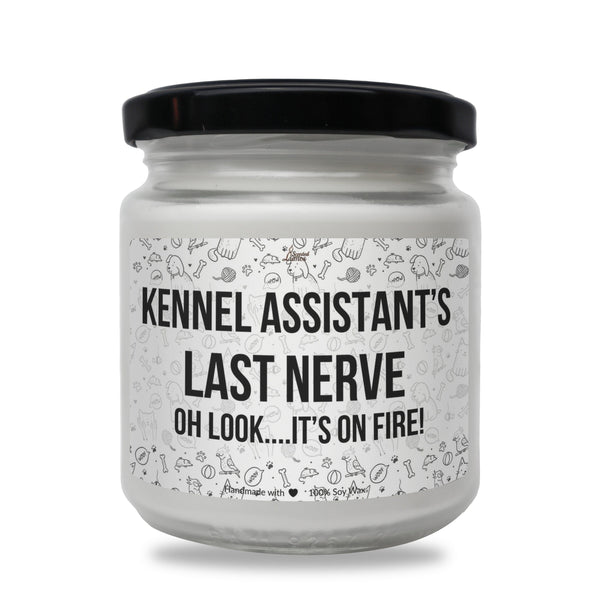 a white jar with a black lid that says kernel assistant's last ner