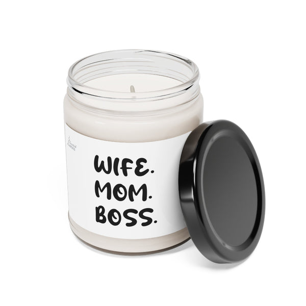 Wife Mom Boss Scented Soy Candle