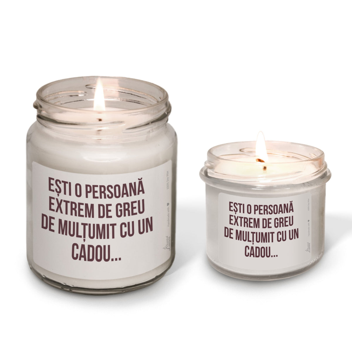 Ești o persoană extrem de greu de mulțumit cu un cadou... lumanare parfumata din soia