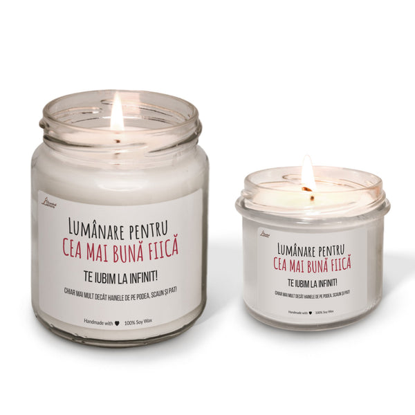Lumânare pentru cea mai bună FIICĂ lumanare parfumata din soia