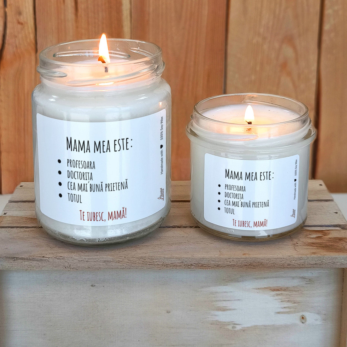 Mama mea este: lumanare parfumata din soia