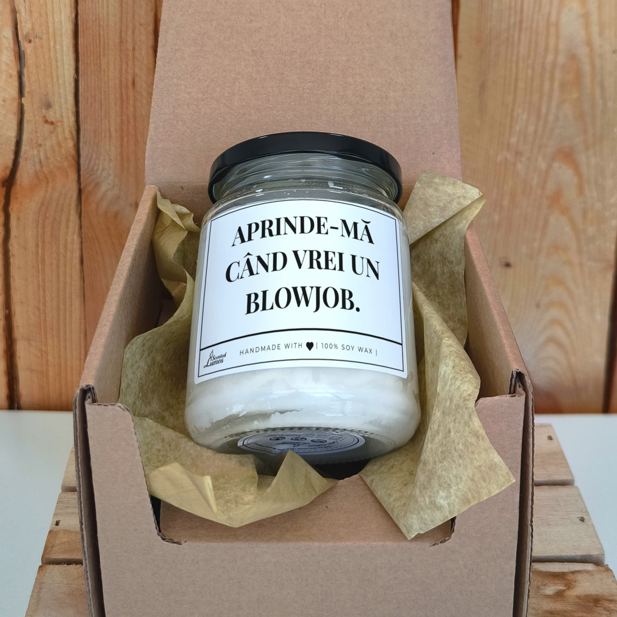 Aprinde-mă când vrei un blowjob lumanare parfumata din soia
