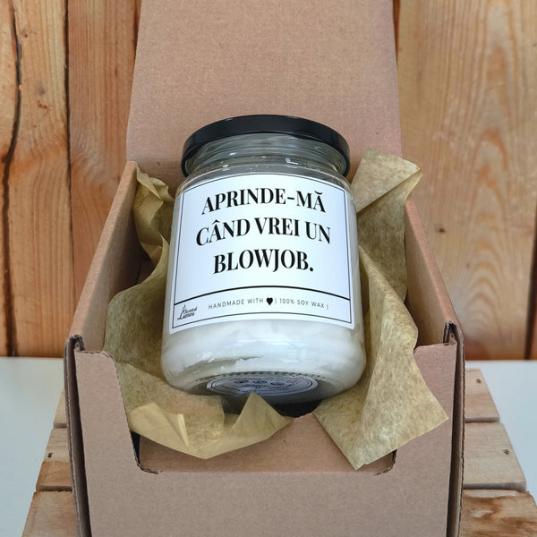 Aprinde-mă când vrei un blowjob lumanare parfumata din soia