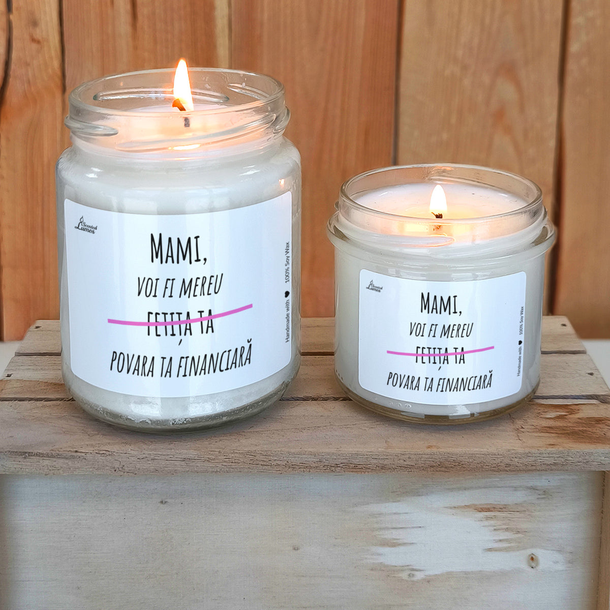Mami, voi fi mereu fetita ta POVARA TA FINANCIARA Lumanare parfumata din soia