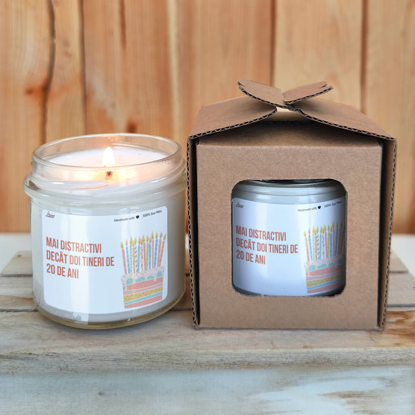 Mai distractivi decat doi tineri de 20 de ani Lumanare parfumata din soia