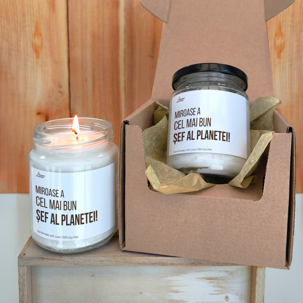 Miroase a cel mai bun sef al planetei! Lumanare parfumata din soia