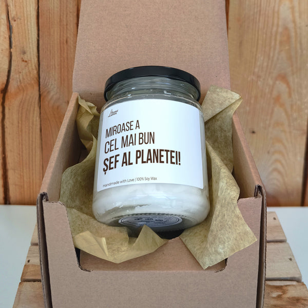 Miroase a cel mai bun sef al planetei! Lumanare parfumata din soia