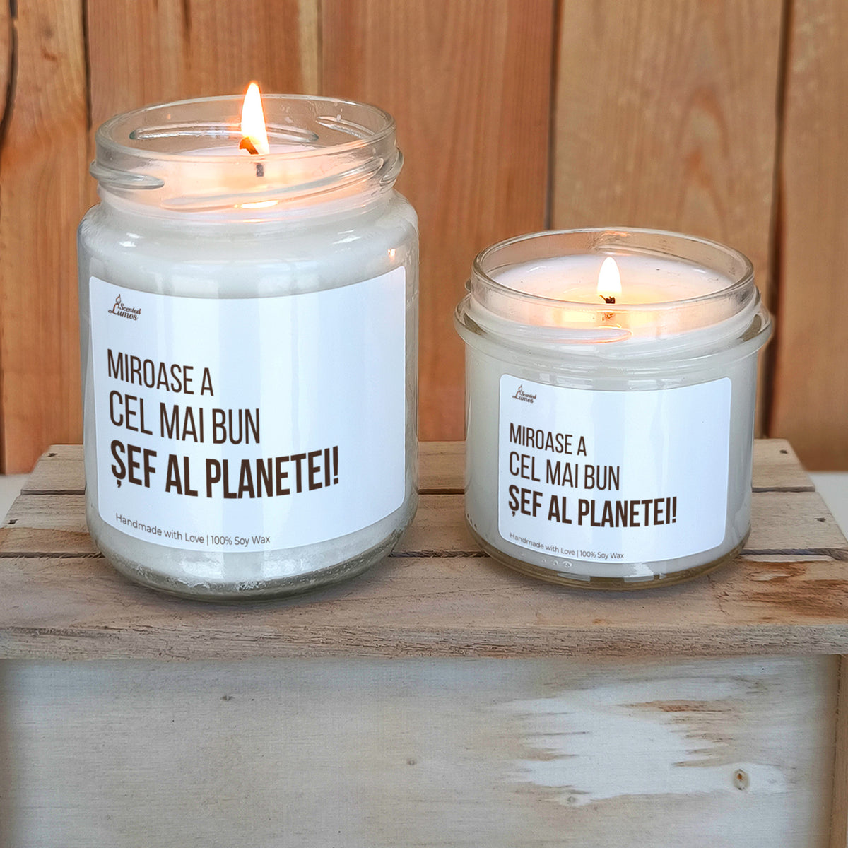 Miroase a cel mai bun sef al planetei! Lumanare parfumata din soia