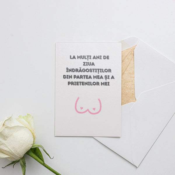 La Mulți Ani De Ziua Îndrăgostiților Din Partea Mea Și A Prietenilor Mei Felicitare