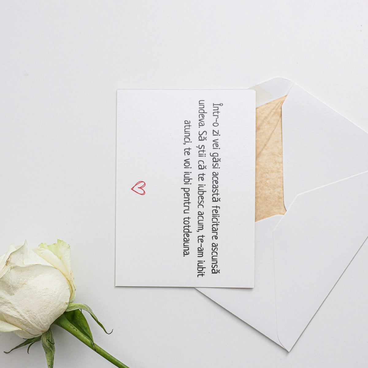 Într-O Zi Vei Găsi Această Felicitare Ascunsă Undeva. Să Știi Că Te Iubesc Acum, Te-Am Iubit Atunci, Te Voi Iubi Pentru Totdeauna.