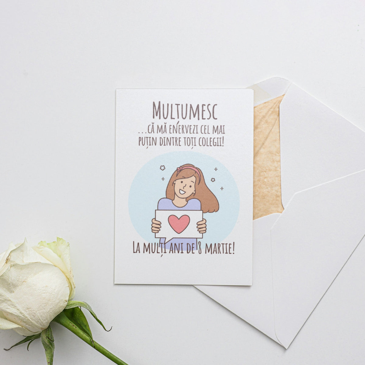 Multumesc Ca Ma Enervezi Cel Mai Putin Dintre Toti Colegii! La Multi Ani De 8 Martie!