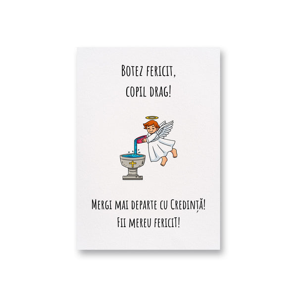 Botez Fericit, Copil Drag! Mergi Mai Departe Cu Credinta! Fii Mereu Fericit!