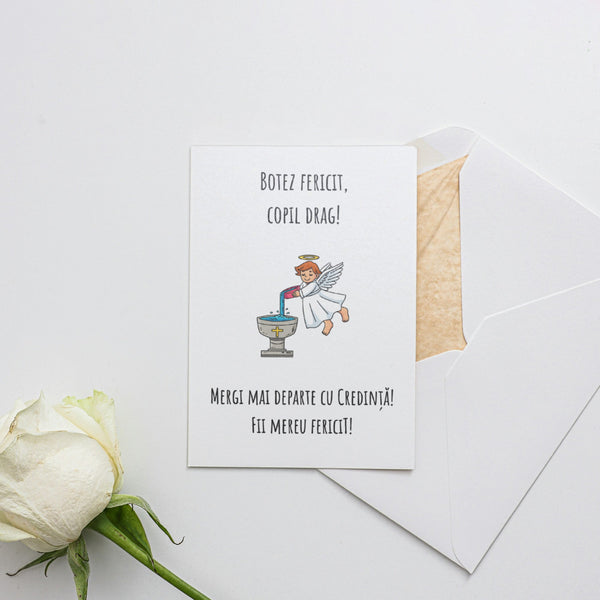 Botez Fericit, Copil Drag! Mergi Mai Departe Cu Credinta! Fii Mereu Fericit!