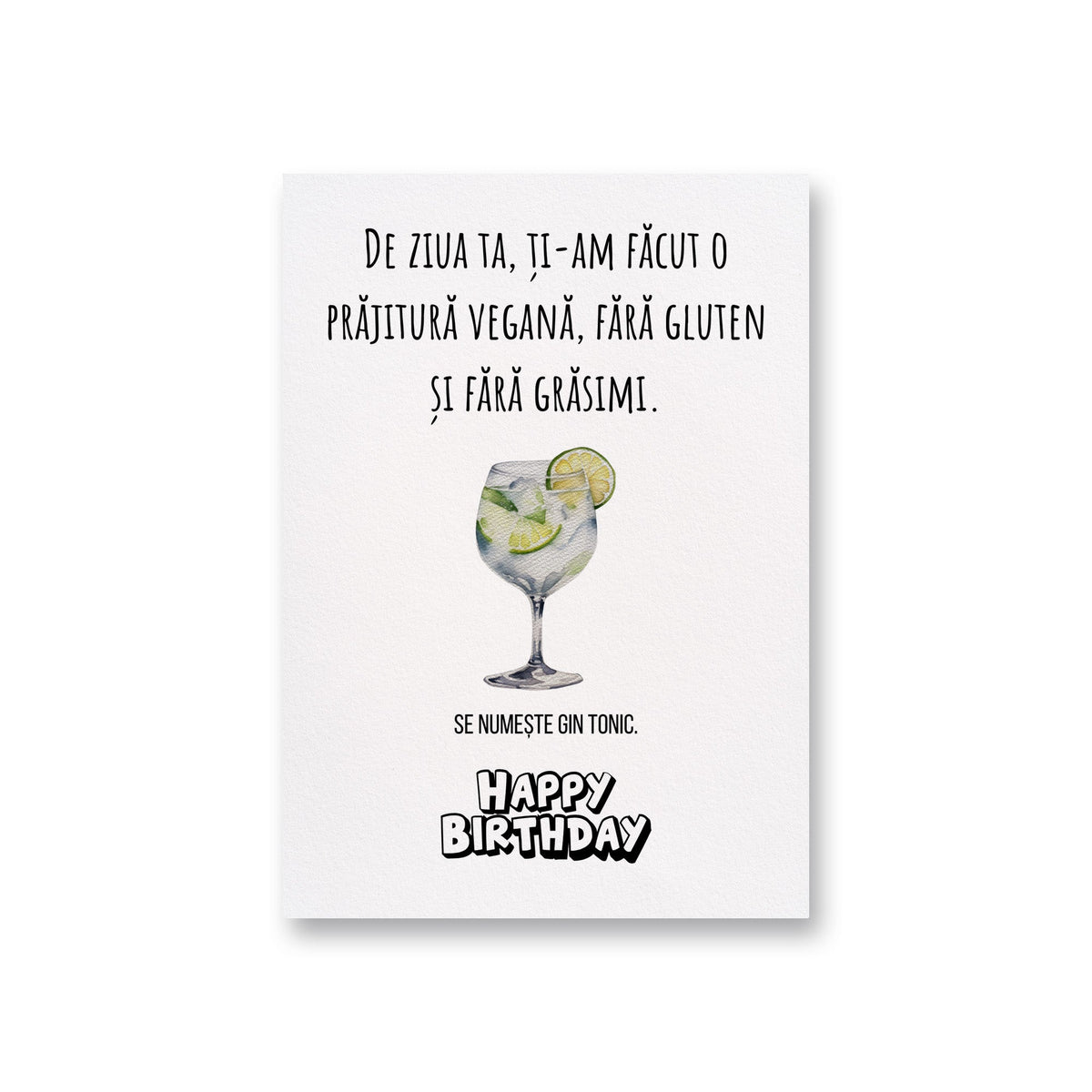 De Ziua Ta, Ti-Am Facut O Prajitura Vegana, Fara Gluten Si Fara Grasimi. Se Numeste Gin Tonic. Happy Birthday