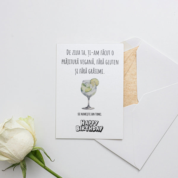 De Ziua Ta, Ti-Am Facut O Prajitura Vegana, Fara Gluten Si Fara Grasimi. Se Numeste Gin Tonic. Happy Birthday