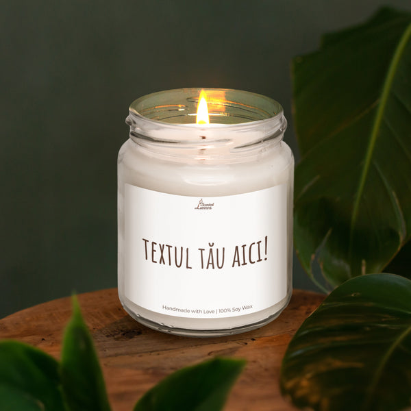 textul tau aici! Lumanare parfumata din soia