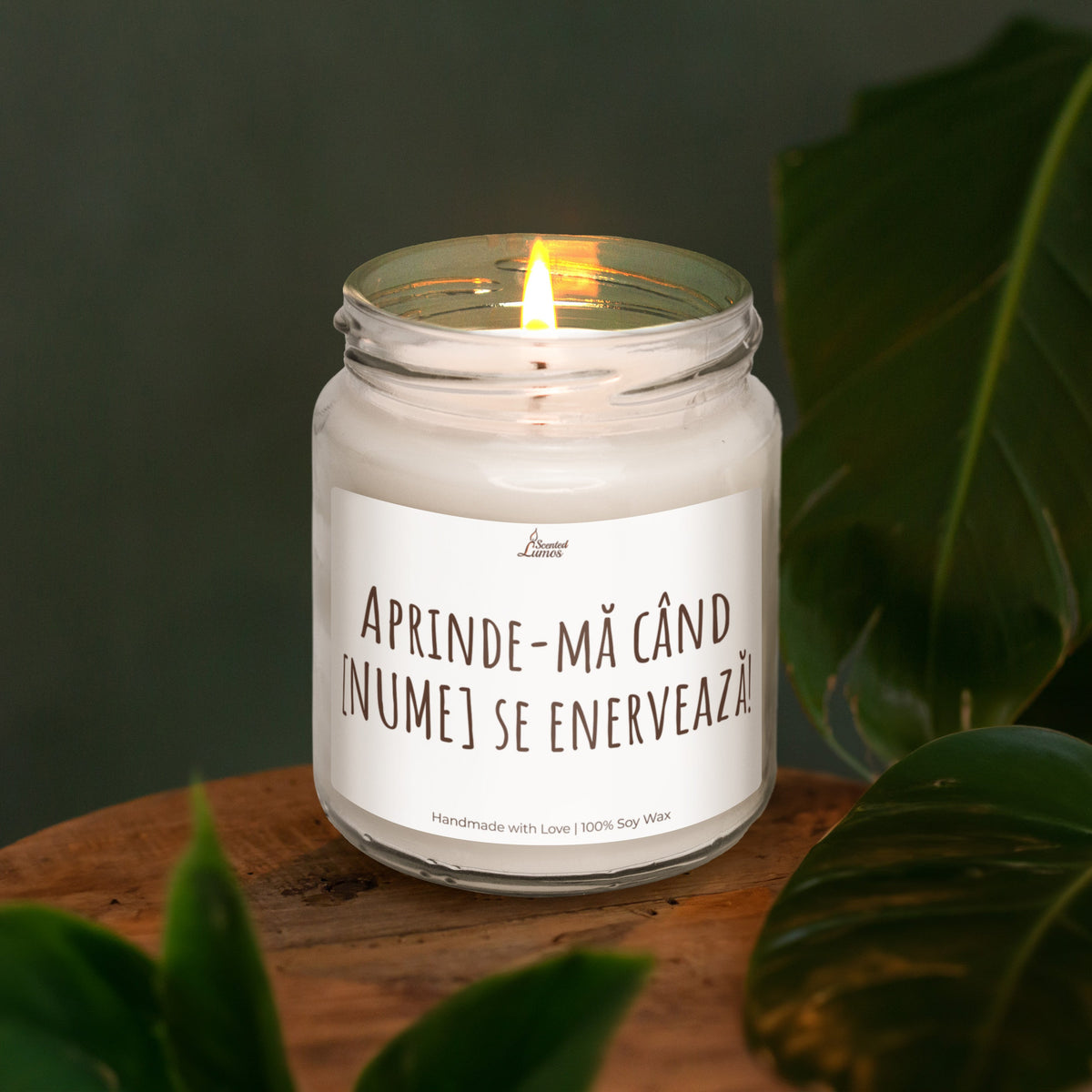 Aprinde-ma cand [NUME] se enerveaza! Lumanare parfumata din soia