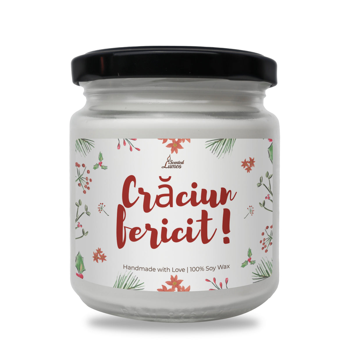 Craciun fericit! Lumanare parfumata din soia