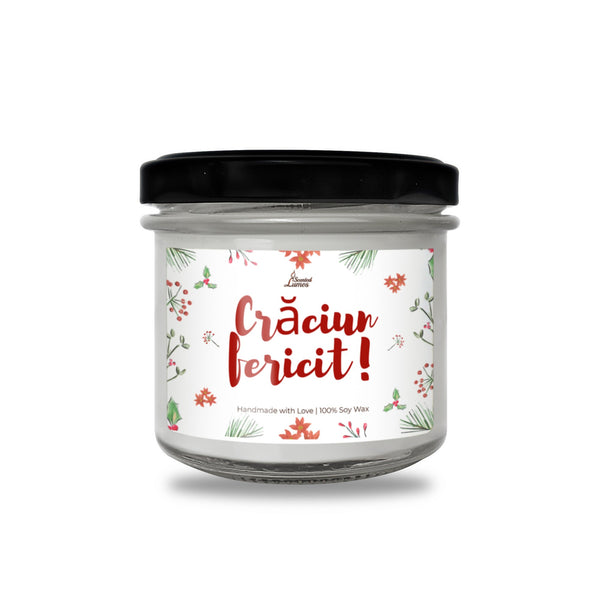 Craciun fericit! Lumanare parfumata din soia