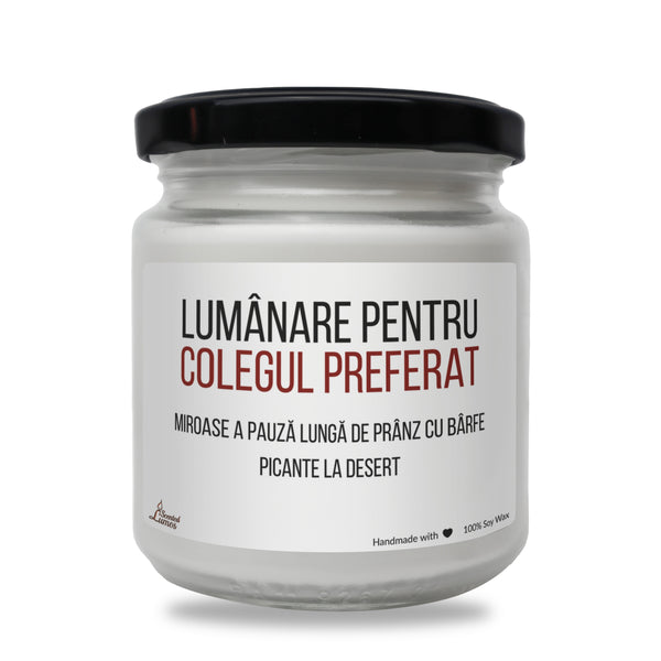 Lumanare pentru colegul preferat Lumanare parfumata din soia