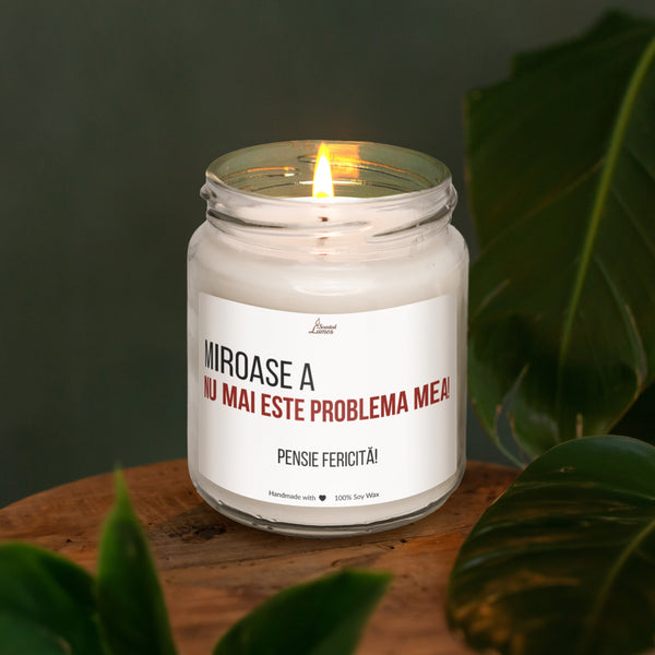 miroase a NU MAI ESTE PROBLEMA MEA! Lumanare parfumata din soia