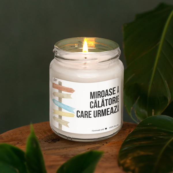 Miroase a calatorie care urmeaza Lumanare parfumata din soia