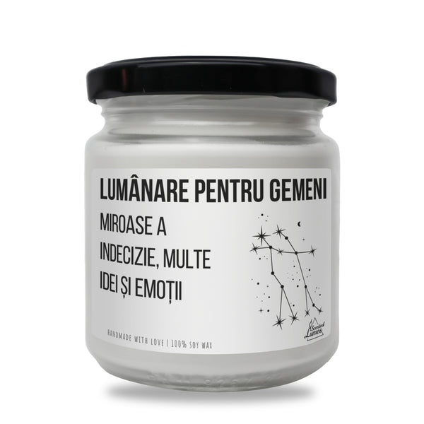 Lumanare pentru GEMENI Lumanare parfumata din soia