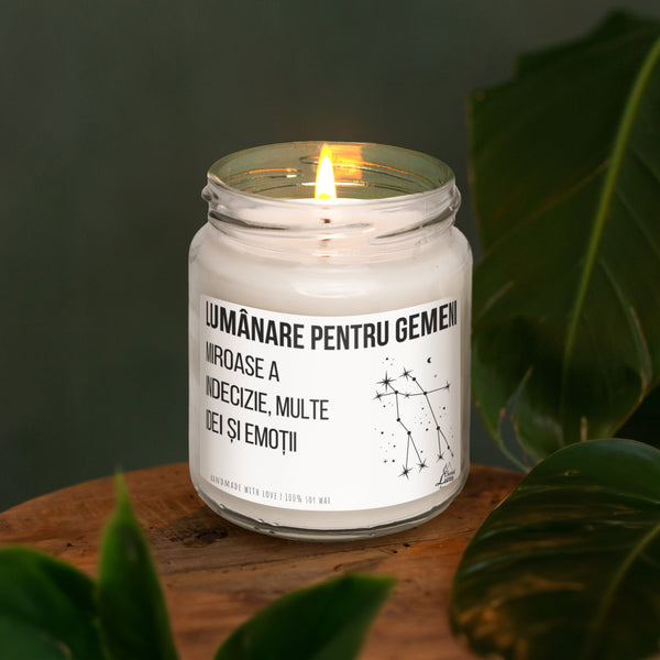 Lumanare pentru GEMENI Lumanare parfumata din soia