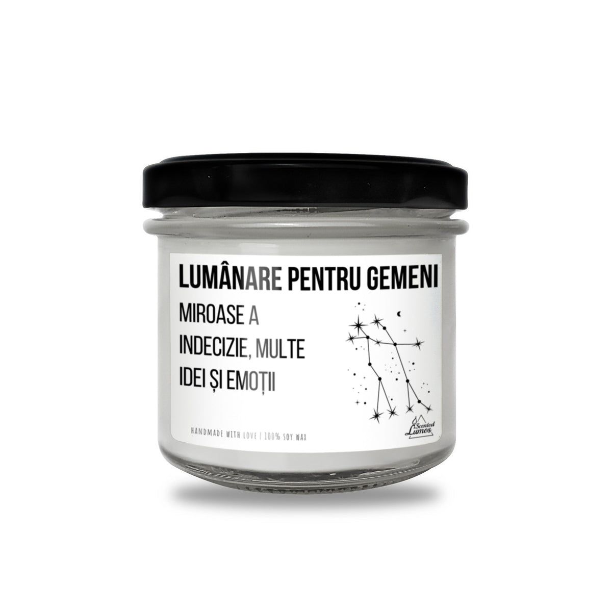 Lumanare pentru GEMENI Lumanare parfumata din soia