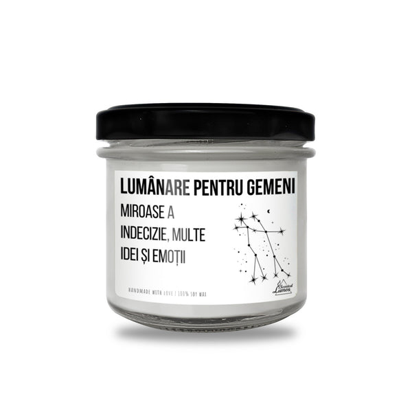 Lumanare pentru GEMENI Lumanare parfumata din soia