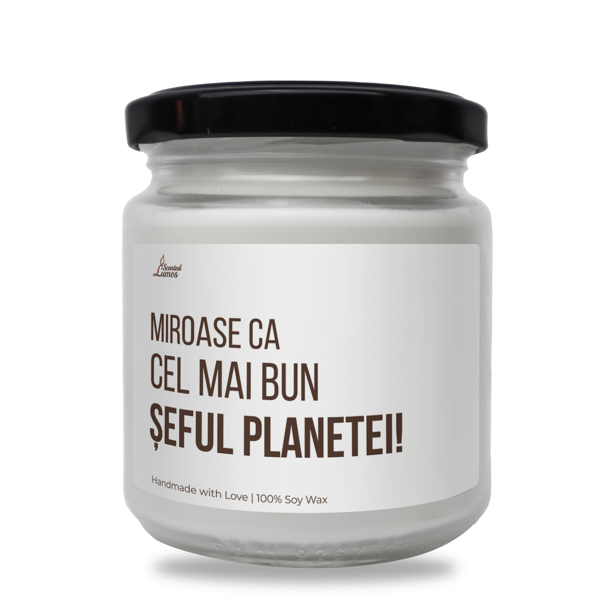 Miroase ca cel mai bun seful planetei! Lumanare parfumata din soia
