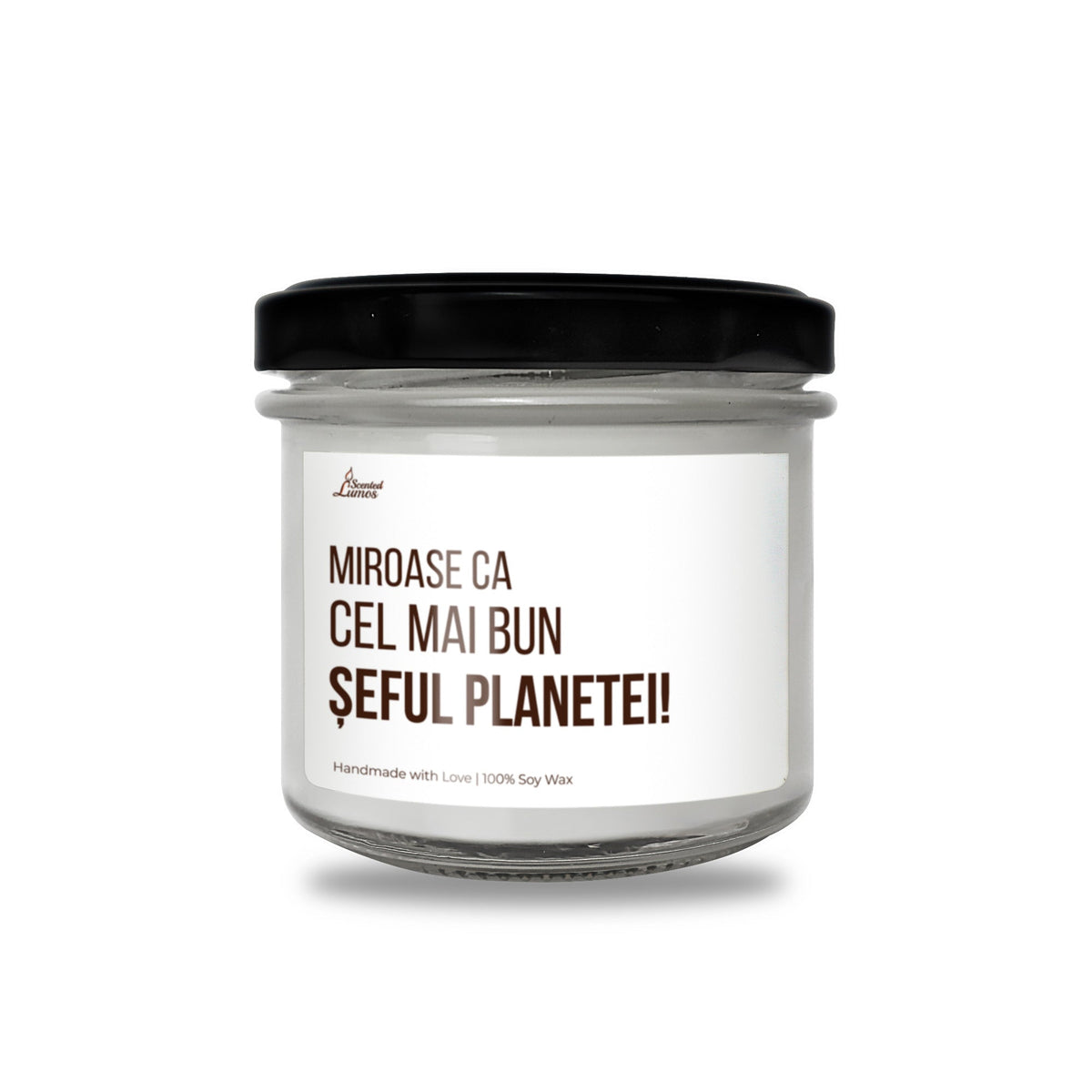 Miroase ca cel mai bun seful planetei! Lumanare parfumata din soia