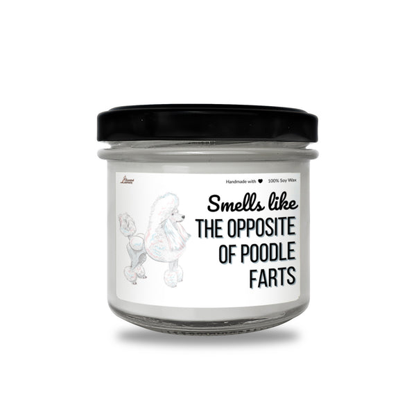 a jar of white candles with a black lid