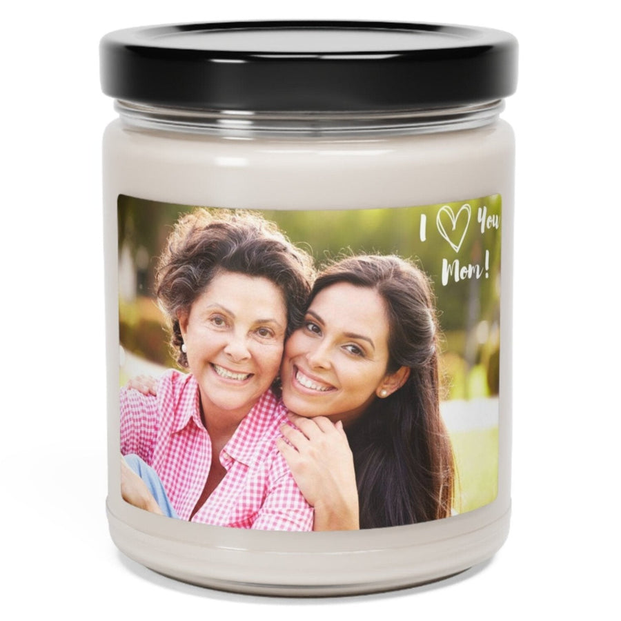 Personalized Scented Candle with a Photo and Custom Text