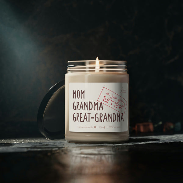 Mom, grandma, great-grandma Scented Soy Candle Custom Gift for Grandmother