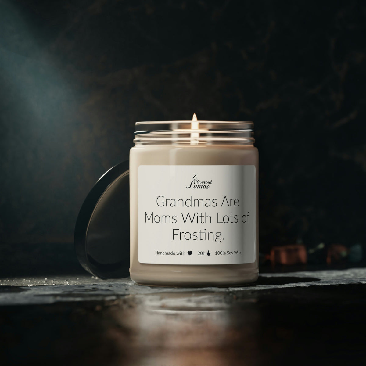 Grandmas are moms with lots of frosting Scented Soy Candle