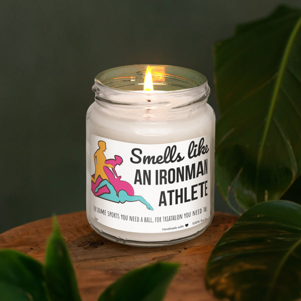 a candle sitting on top of a wooden table