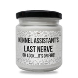 a white jar with a black lid that says kernel assistant's last ner
