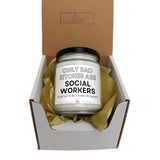 a jar of social workers sits in a box