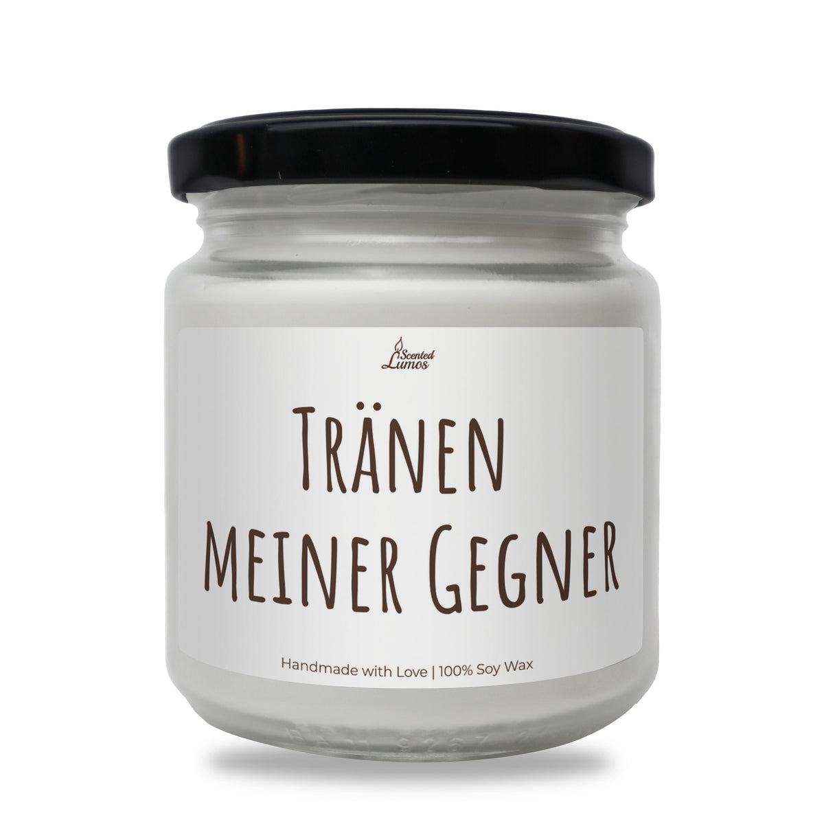 a white jar with a black lid on a white background