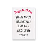 a birthday card with the words happy birthday written on it