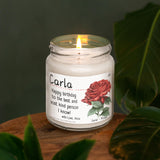 a candle that is sitting on a table