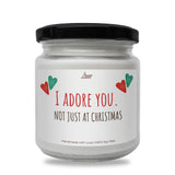 i adore you not just at christmas candle