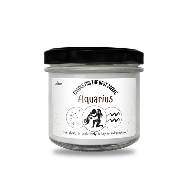a jar of aquarius with a black lid