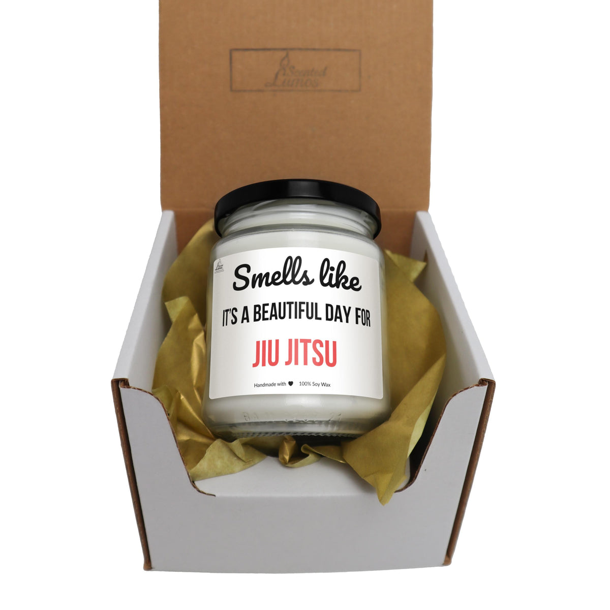 a jar of jujutsu sits inside of a box