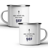 Așa arată cel mai cool șef - Cană albă - cana metalica