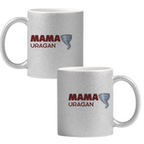 Mamă uragan Cană cu Glitter 350ml - Gri