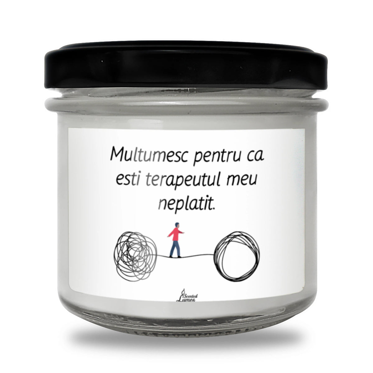 Mulțumesc pentru că ești terapeutul meu neplătit. Lumânare parfumată din soia