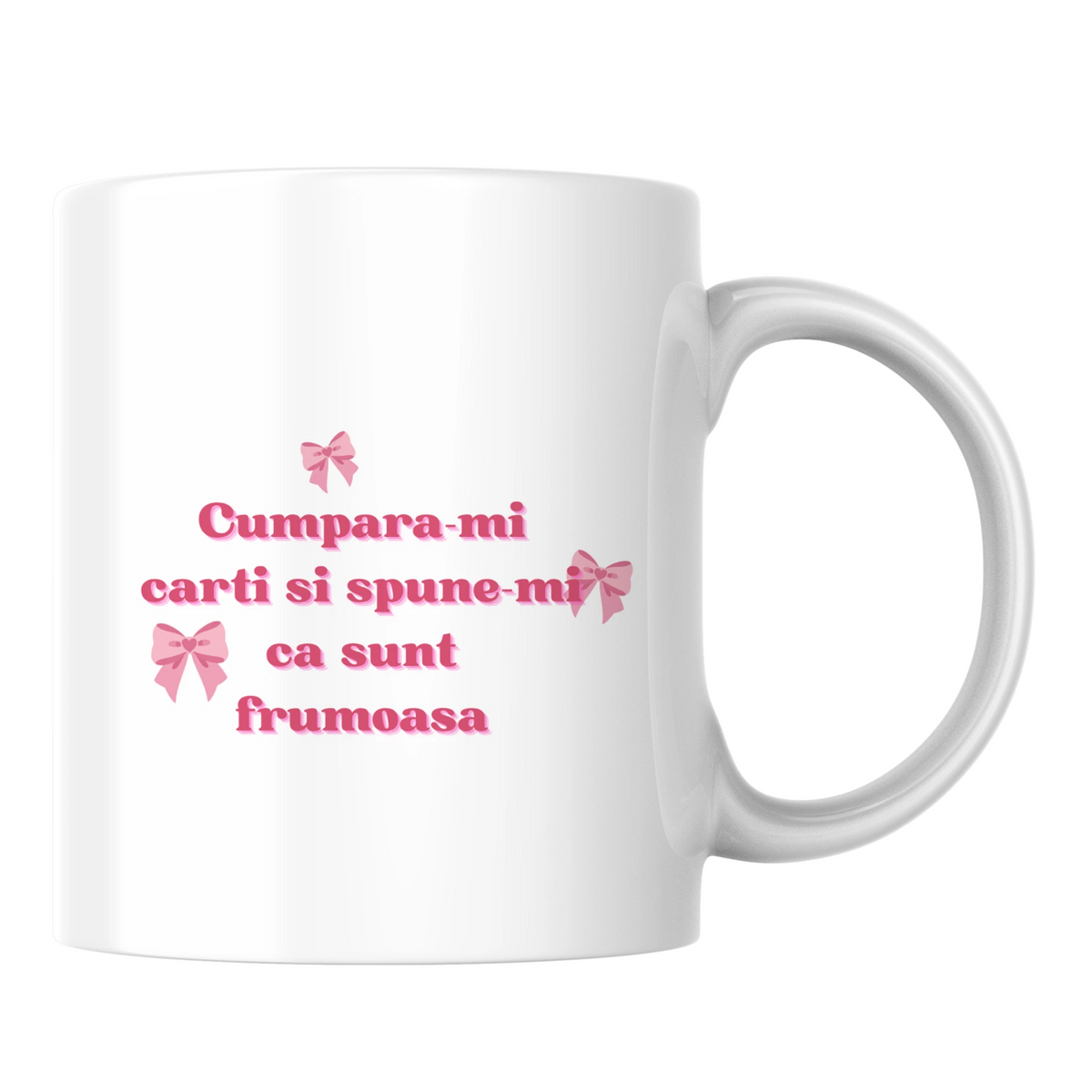 Cumpără-mi cărți - Cană albă (o parte)
